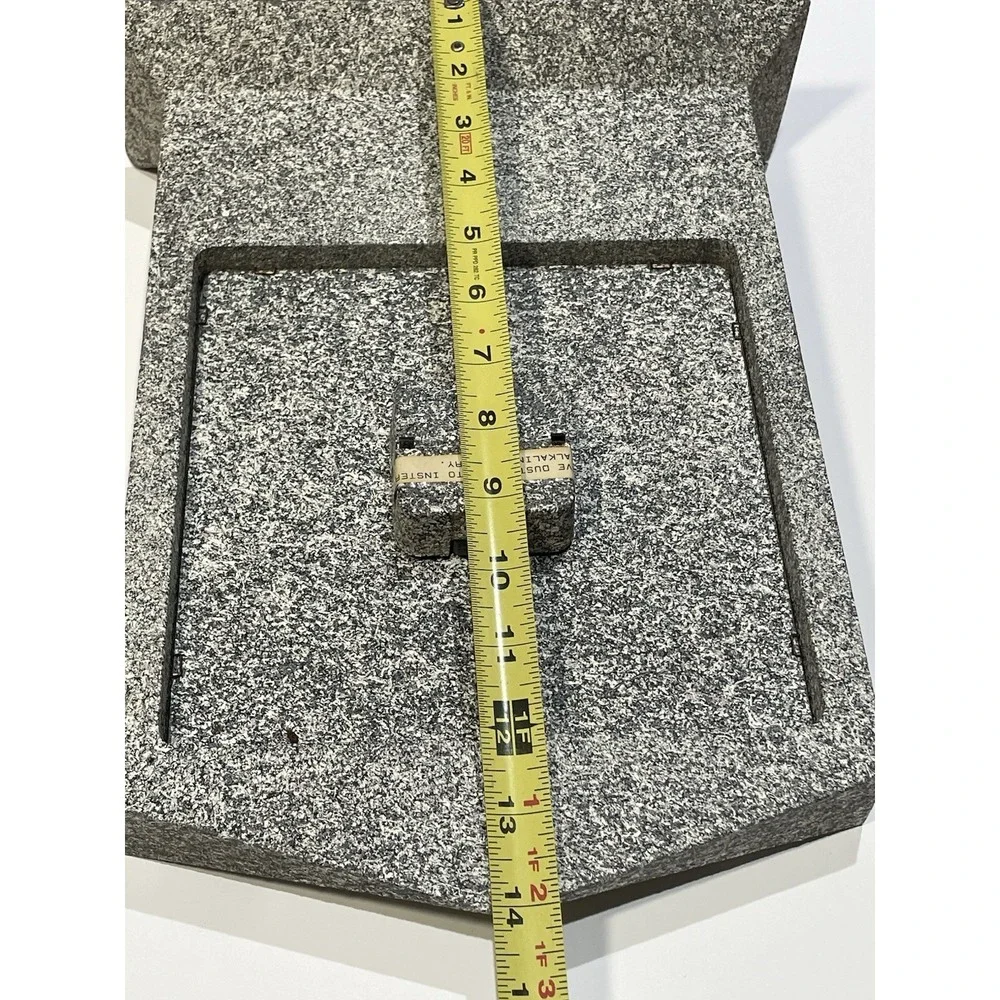 Vintage Empire Granite Faux Stone Mantel Clock Quartz Roman Numeral 14